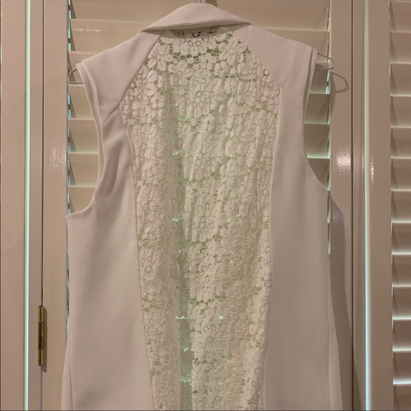 Zara White Vest with Lace Back - Picture 5 of 9